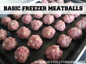 A basic meatball recipe for your freezer cooking - Lots of flexibility for future recipes with this one!