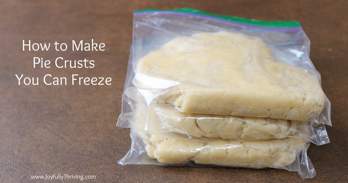 How to Make Homemade Frozen Pie Crust