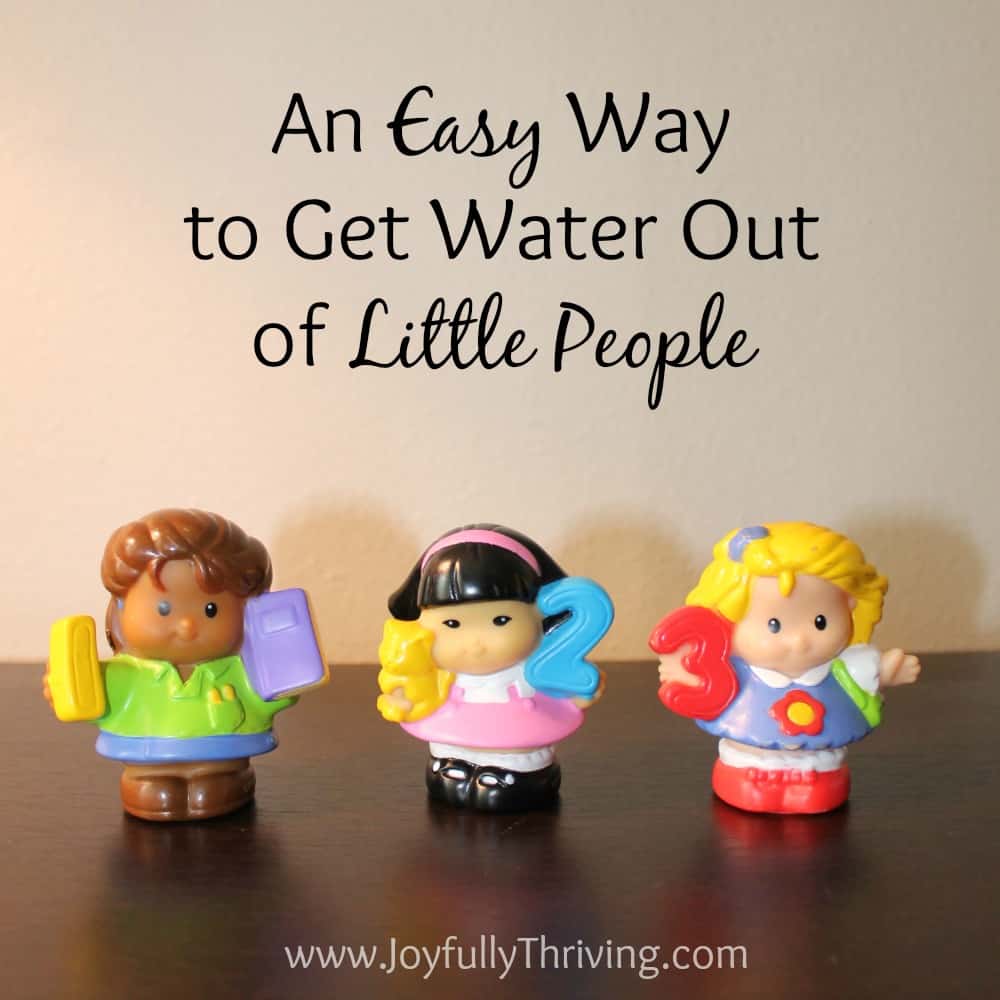 Check this out! This is by far, the easiest and most effective way to get water out of Little People. I was amazed at how well it worked! Give it a try.
