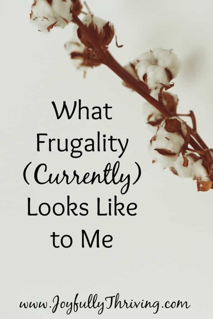 There is no one size fits all when it comes to frugal living. Here's an inside look at what my frugal life looks like currently.