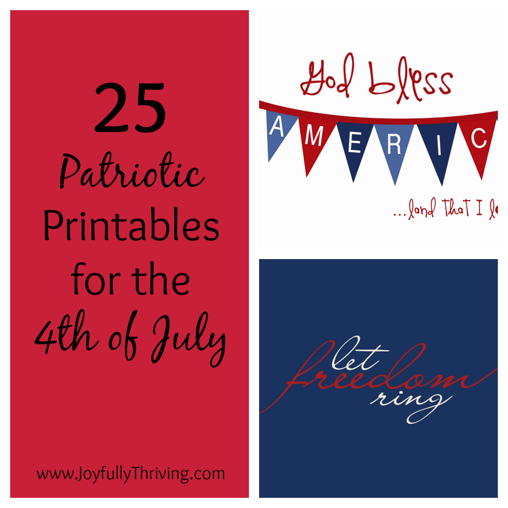 4th of July Printables Square Image