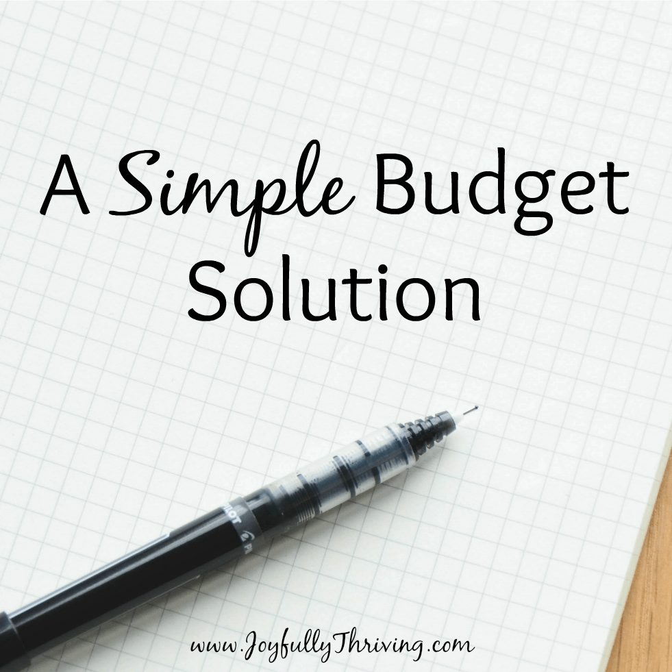 A Simple Budget Solution Square