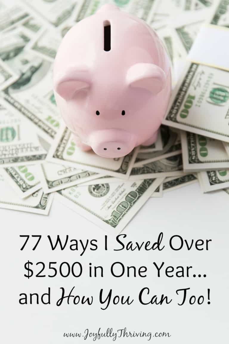 77 Ways I Saved This Past Year