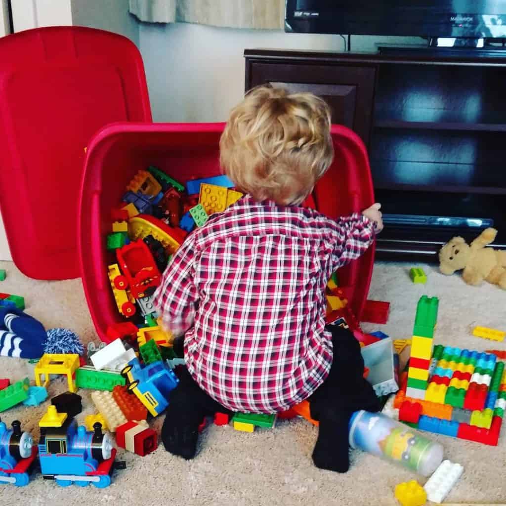 Nathan playing with his ever favorite Legos!