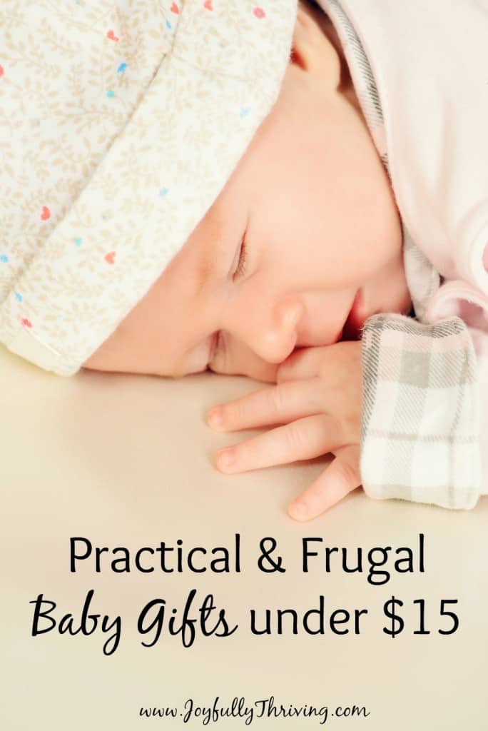 Frugal & Practical Baby Gifts under $15 - If you're looking for unique and frugal baby gift ideas, check out this list! Great baby resource!