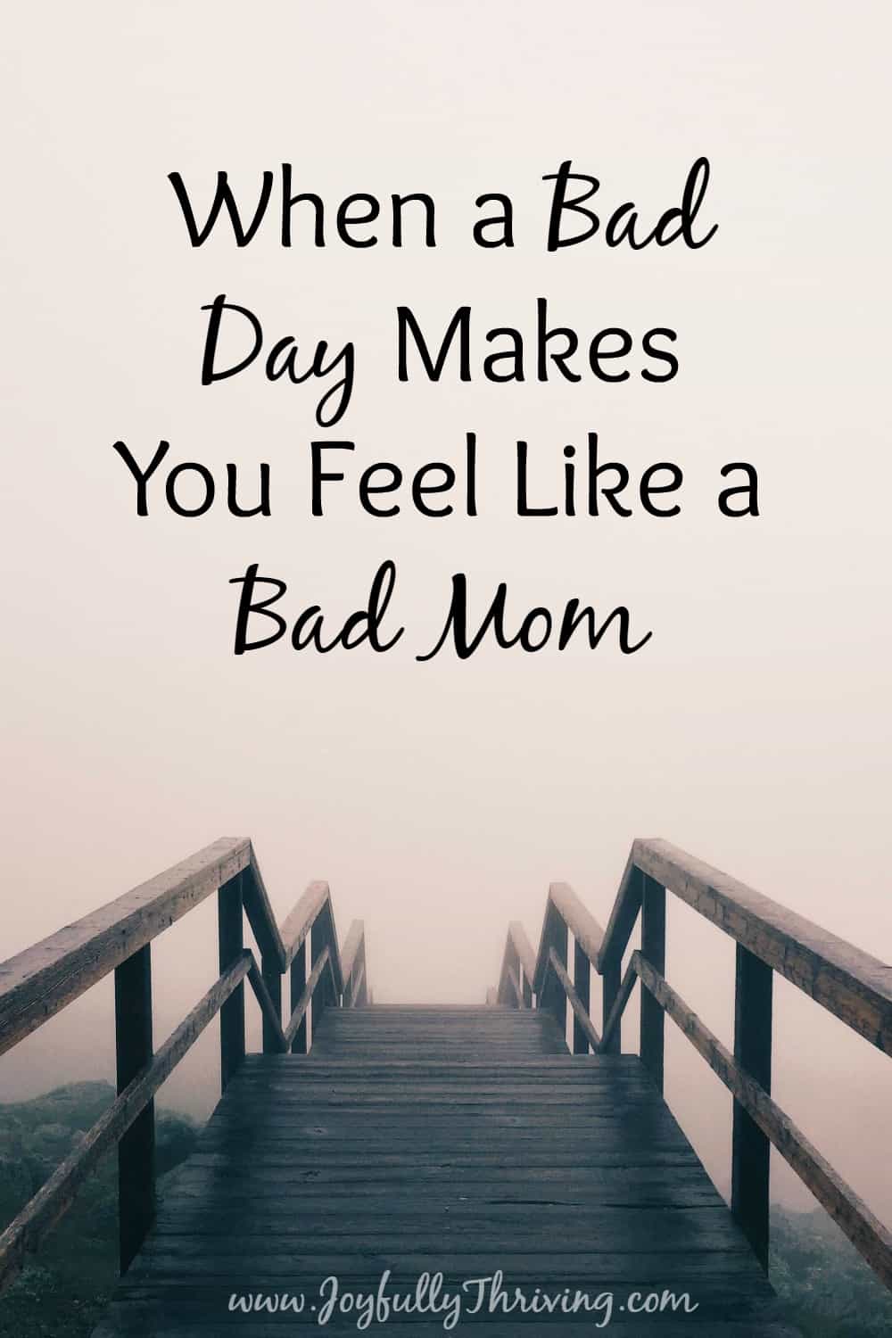 What grace-filled encouragement for those bad days when I feel like a bad mom. All Moms need to know this.