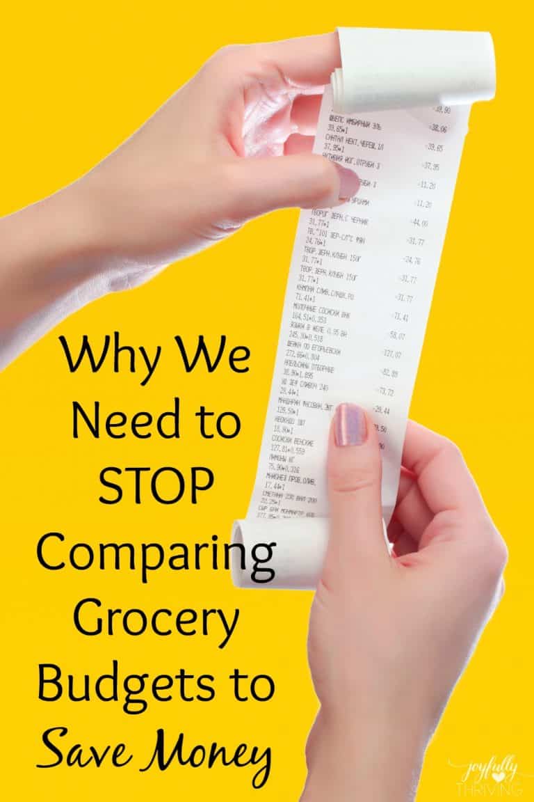 Why We Need to Stop Comparing Grocery Budgets to Save Money