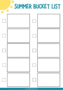 Free Printable Summer Bucket List for Kids | Draw Your Own Bucket List