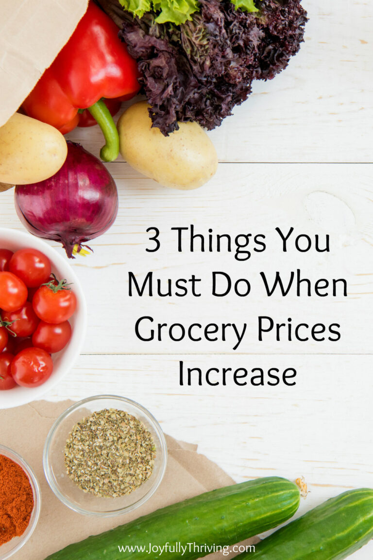 3 Things You Must Do When Grocery Prices Increase