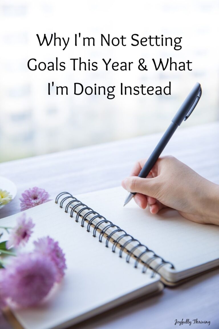 Why I’m Not Setting Goals This Year