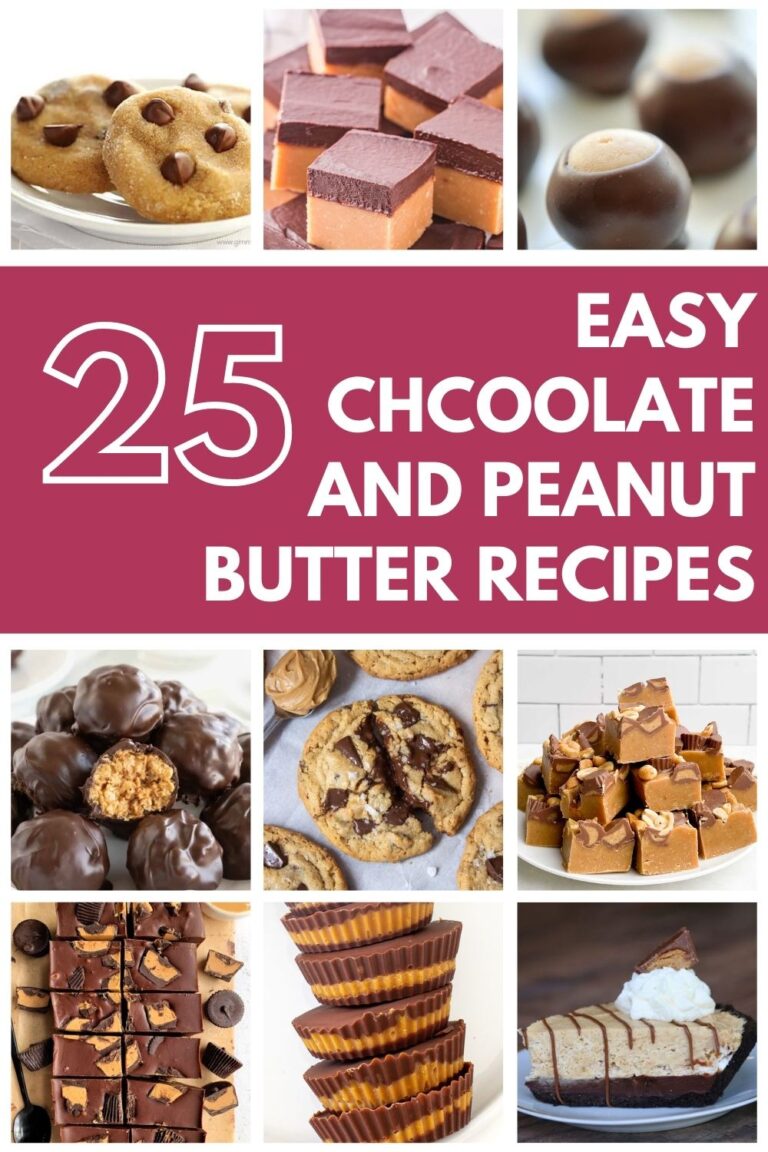 25 Easy Chocolate & Peanut Butter Desserts (5 Ingredients or Less)