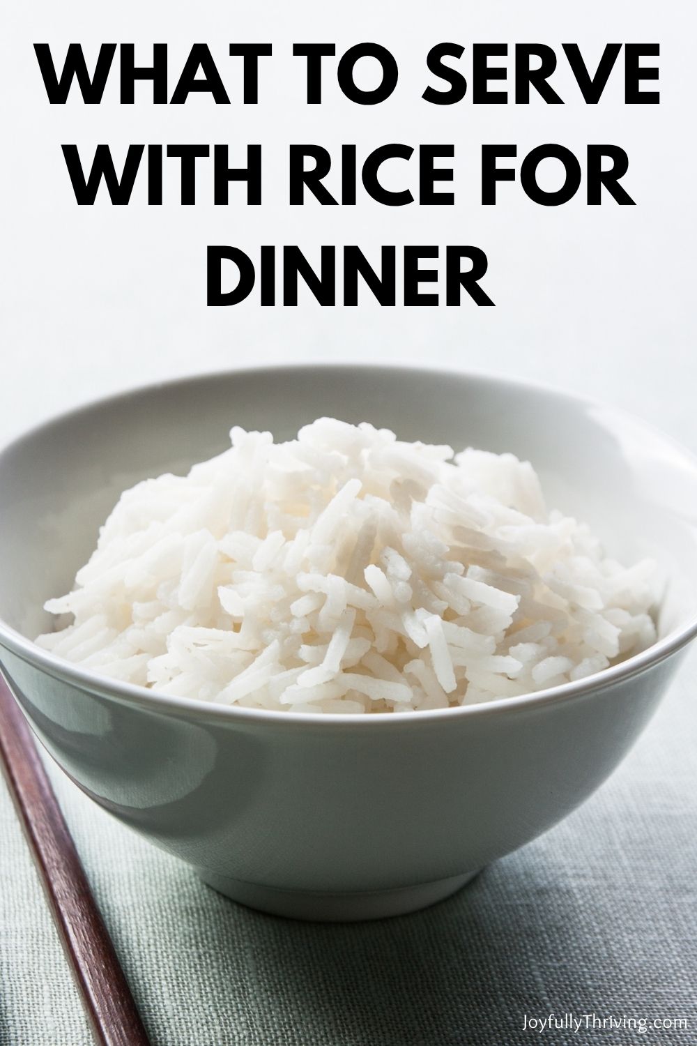 A bowl of white rice for dinner
