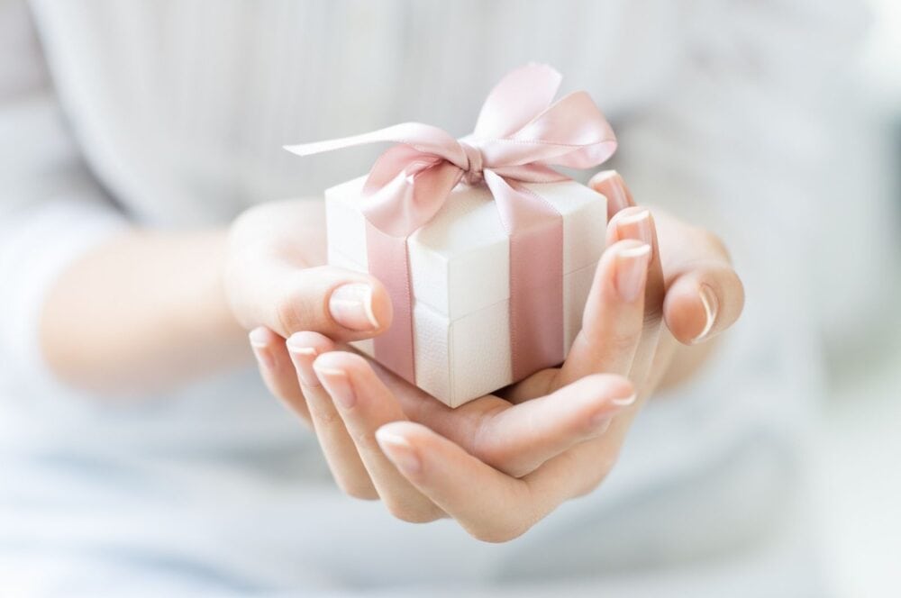 Small frugal wrapped gift