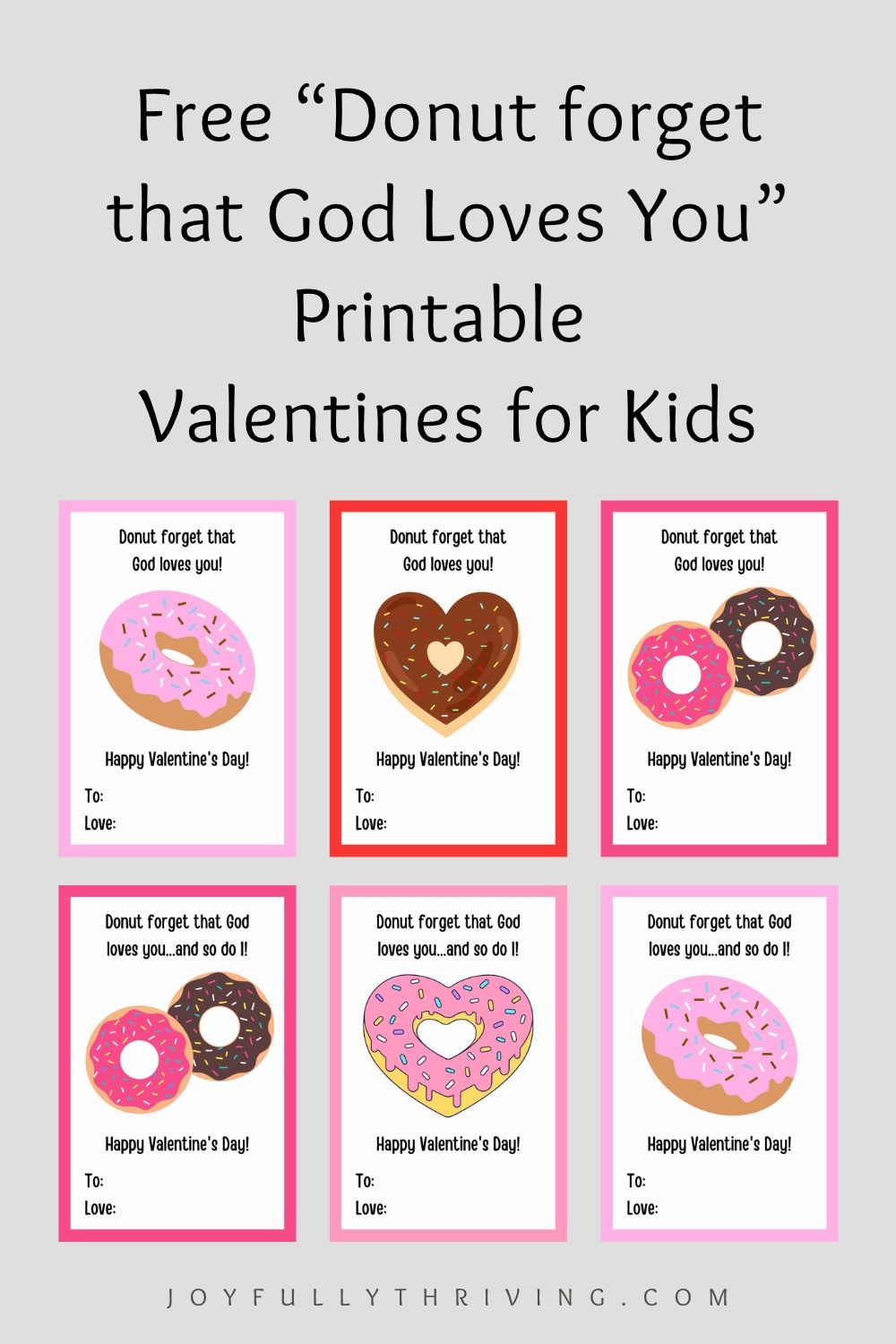 God loves you donut Valentines