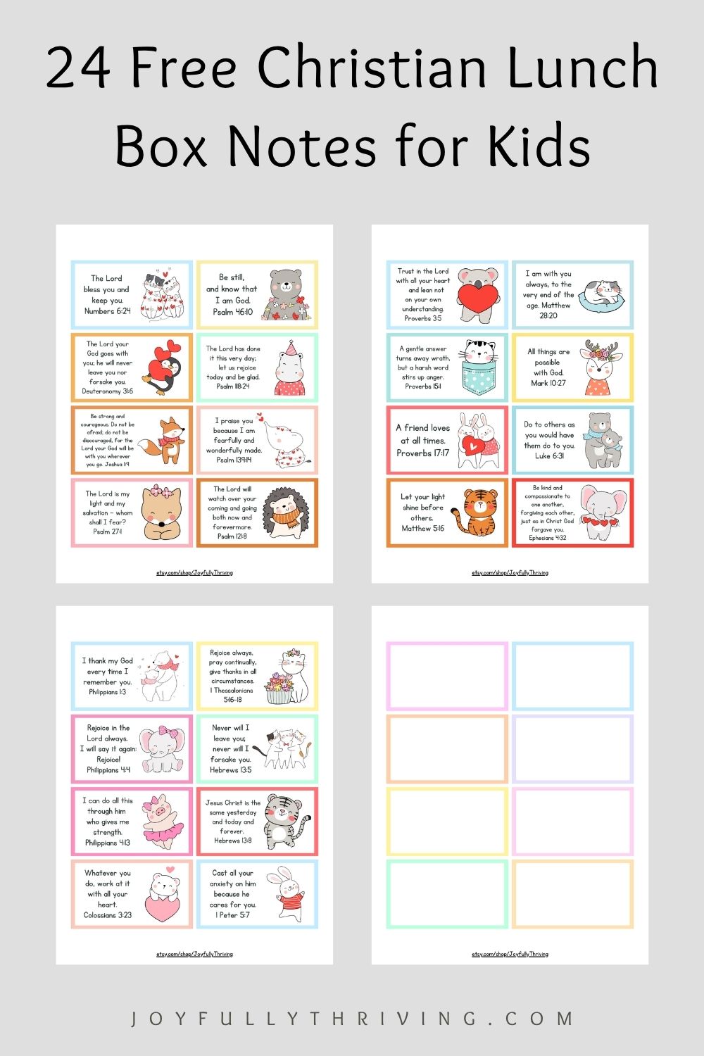 Christian Lunch Box Notes for Kids