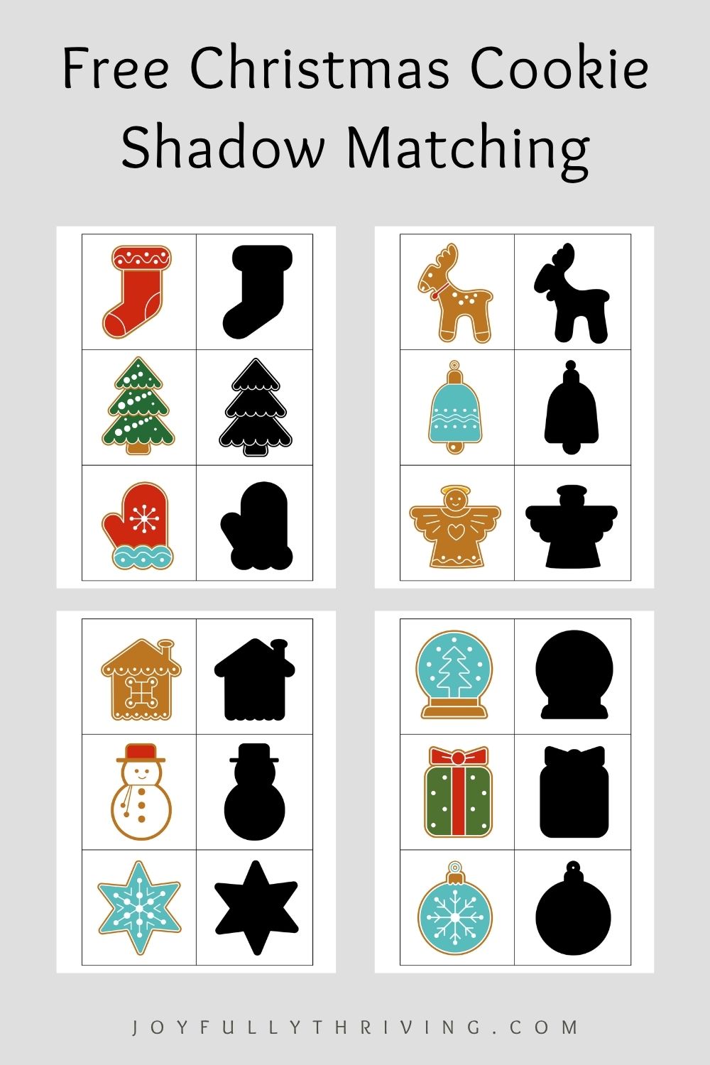 Christmas Cookie Shadow Matching