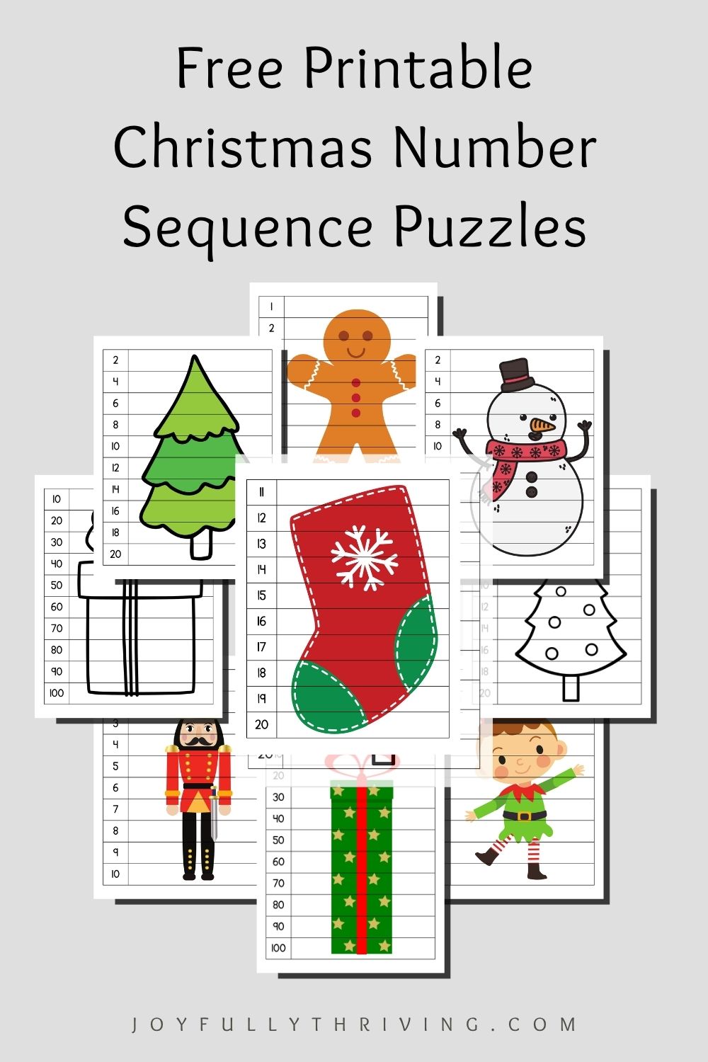 Printable Christmas Number Puzzles