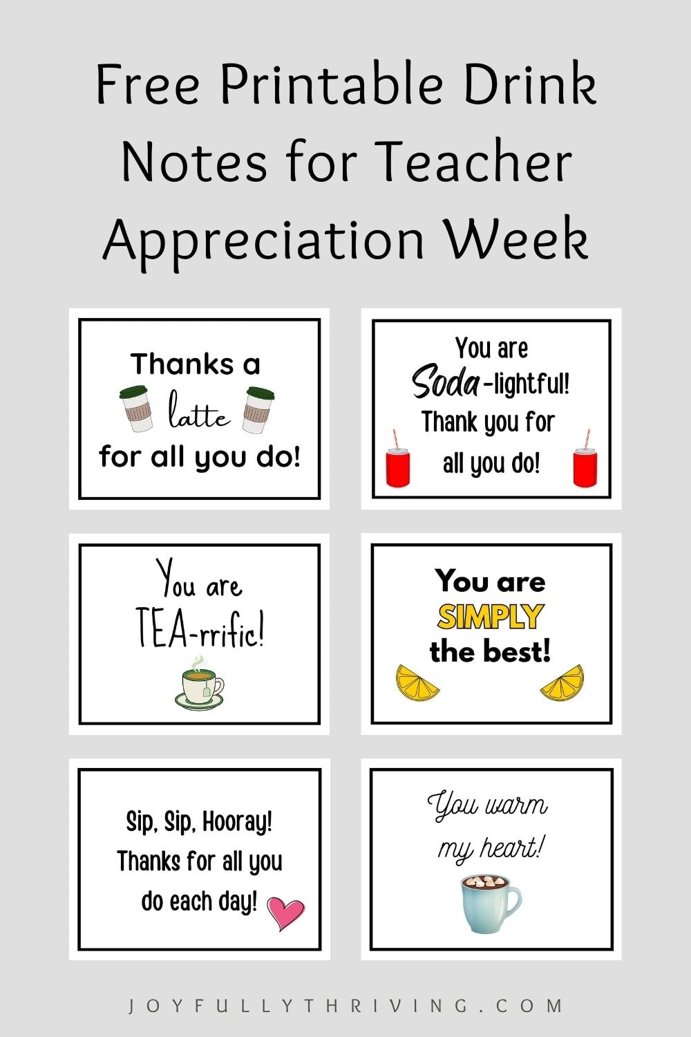 drink printable notes