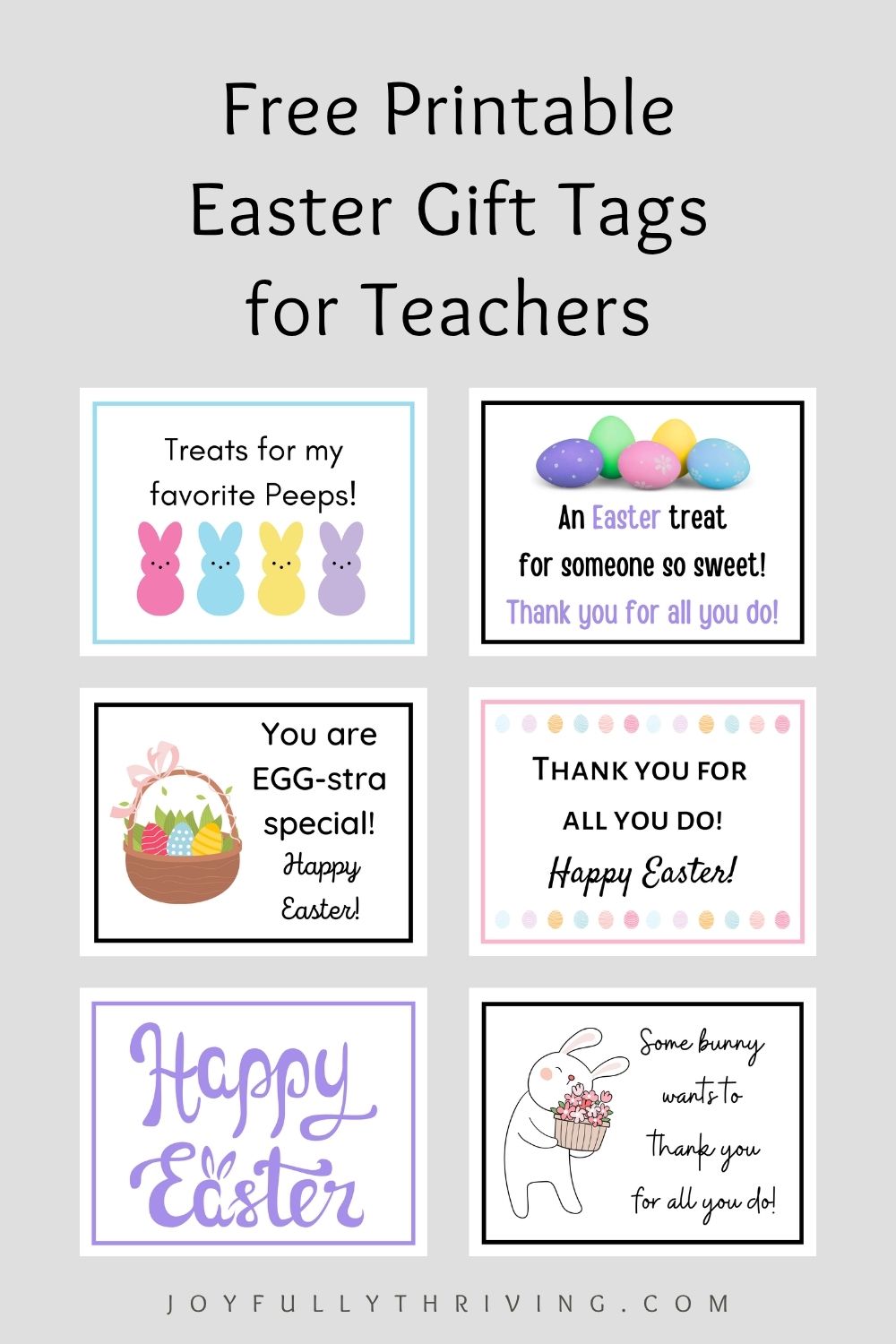 Easter Gift Tags for Teachers