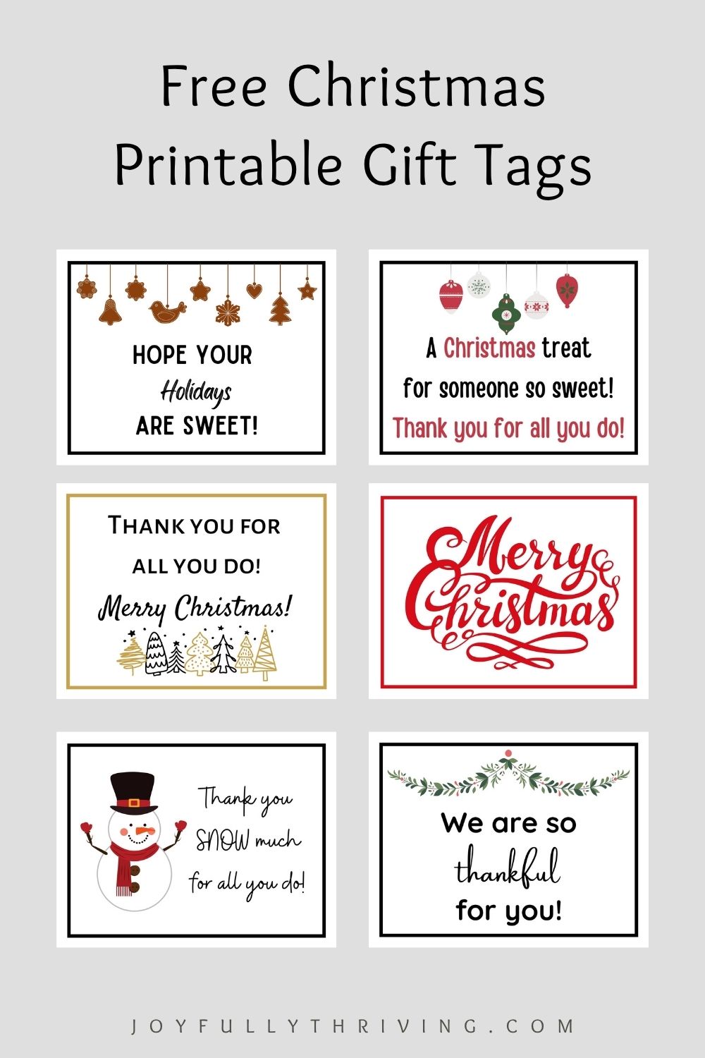 Christmas Gift Tags Printable