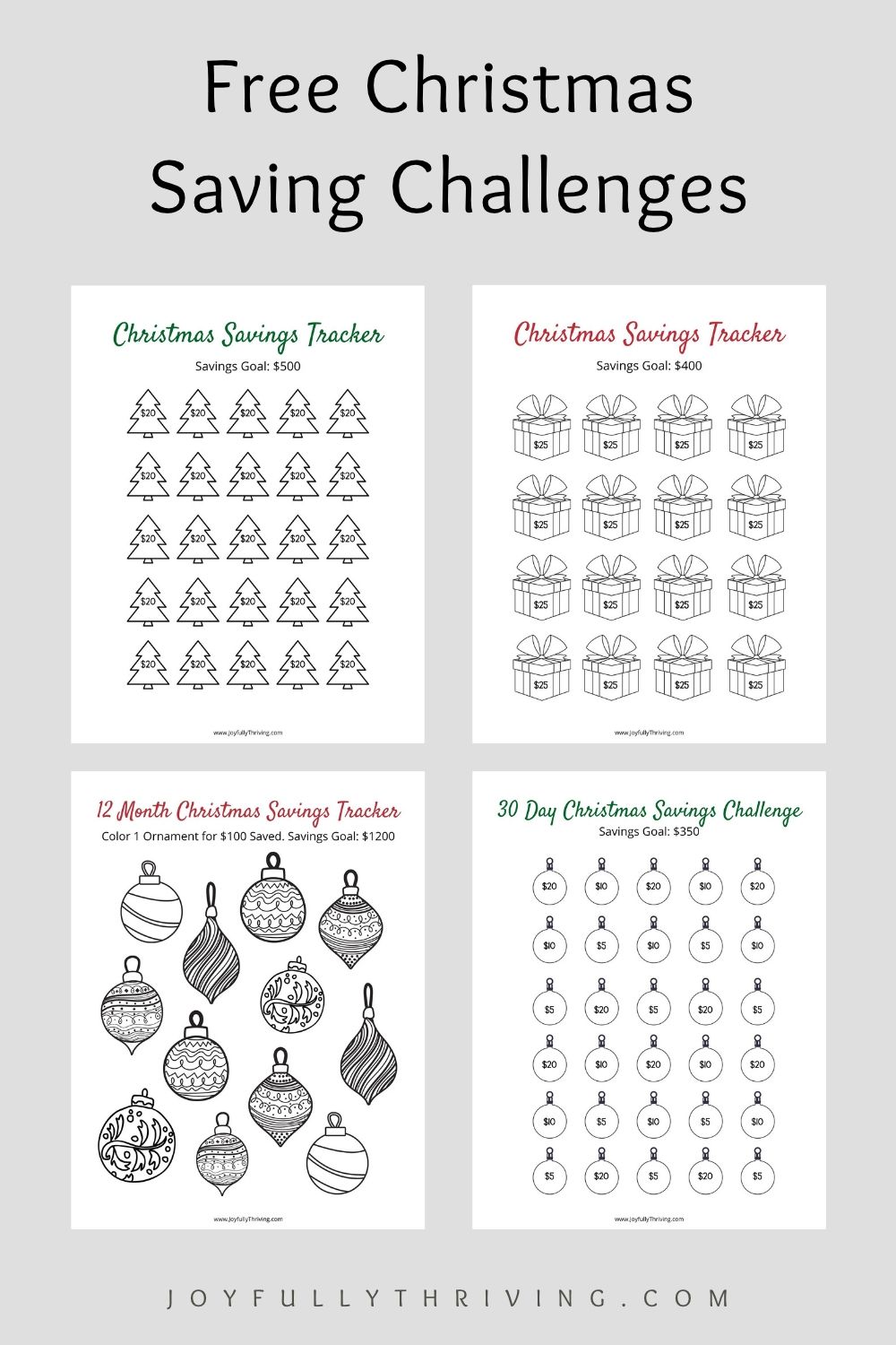 Christmas Savings Printables