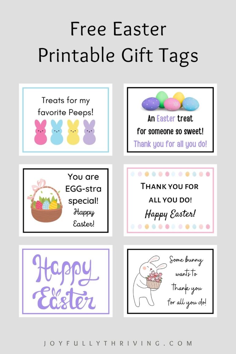 Free Printable Easter Gift Tags