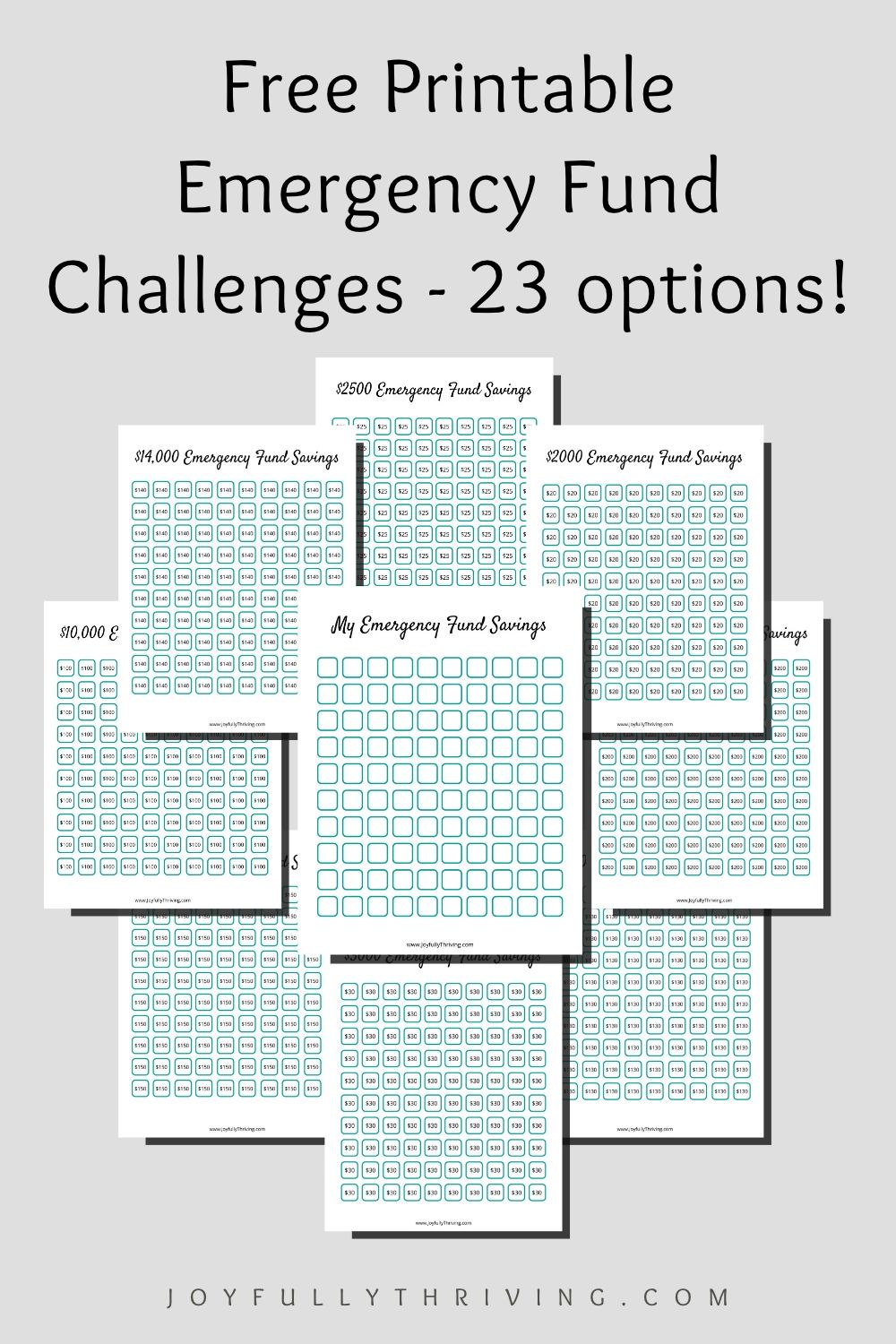 Emergency Fund Printable Trackers