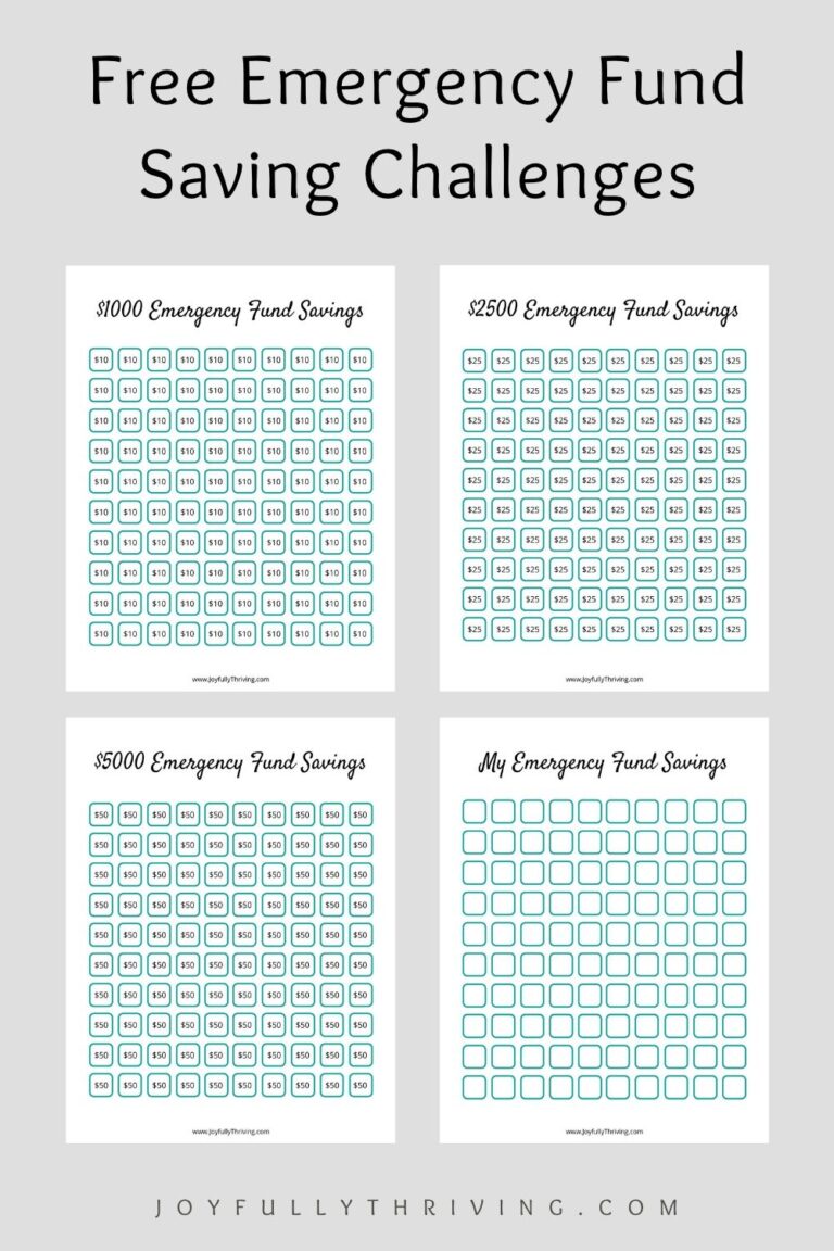 23 Free Printable Emergency Fund Trackers to Help You Save