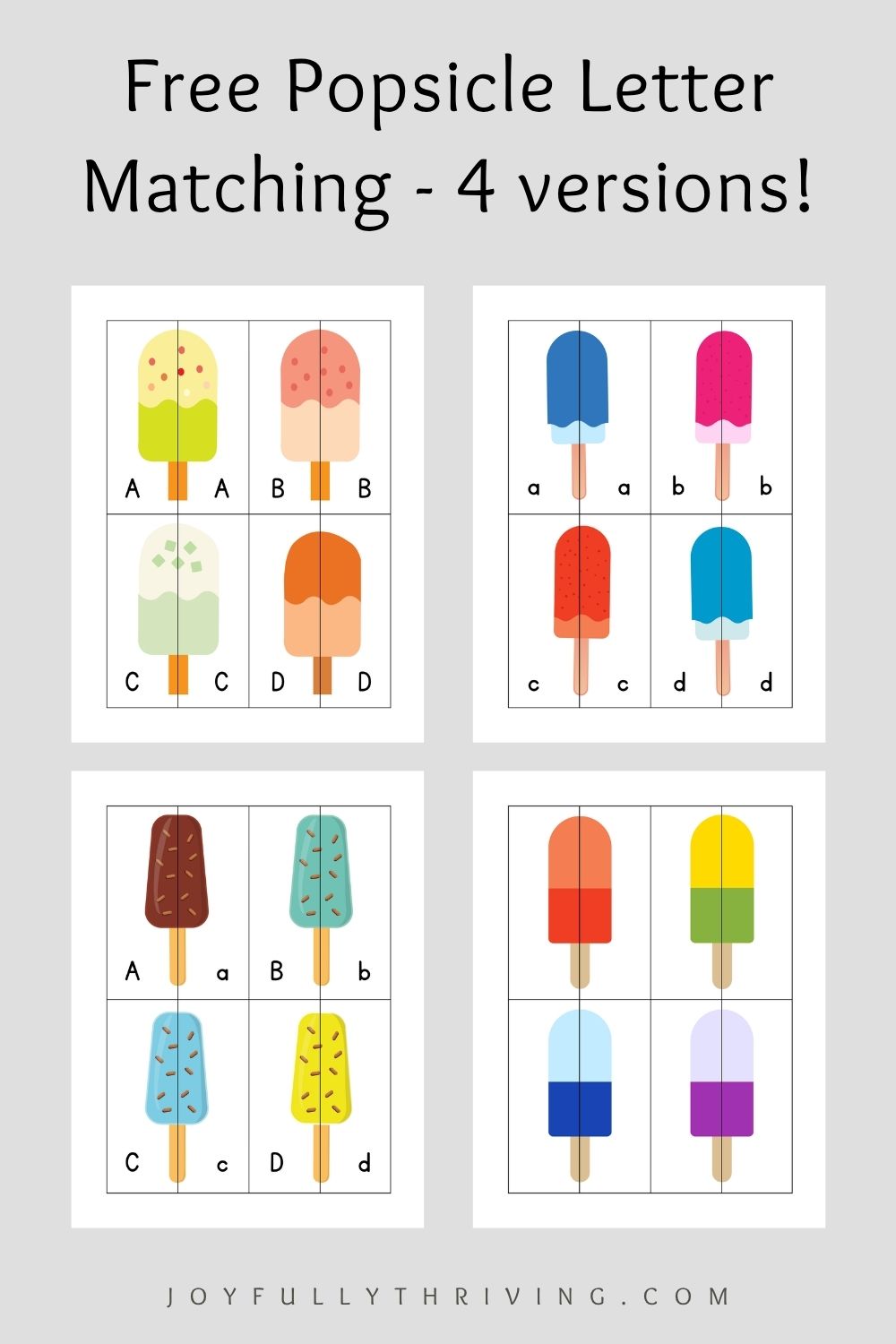 popsicle letter matching game