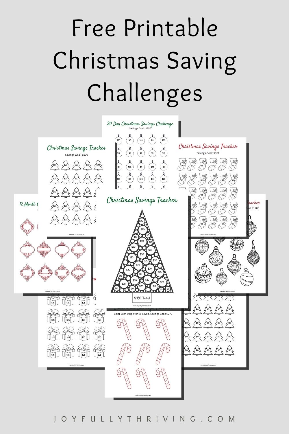 Printable Savings Challenges for Christmas