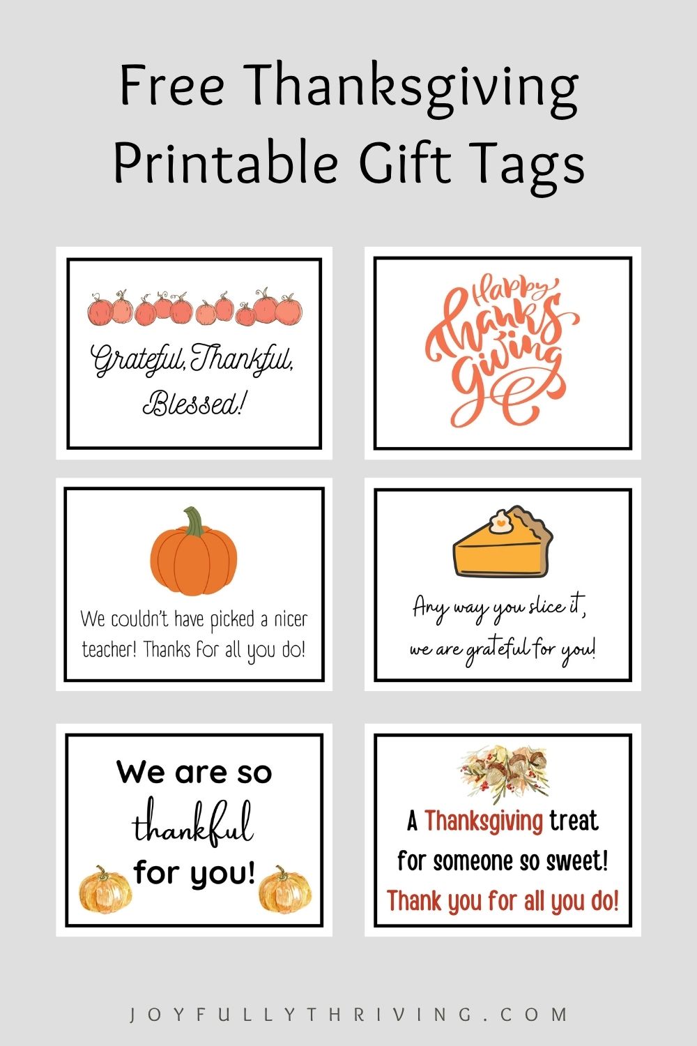 Thanksgiving Gift Tags Set